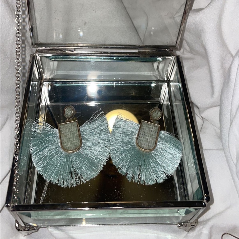 Turquoise tassel earrings